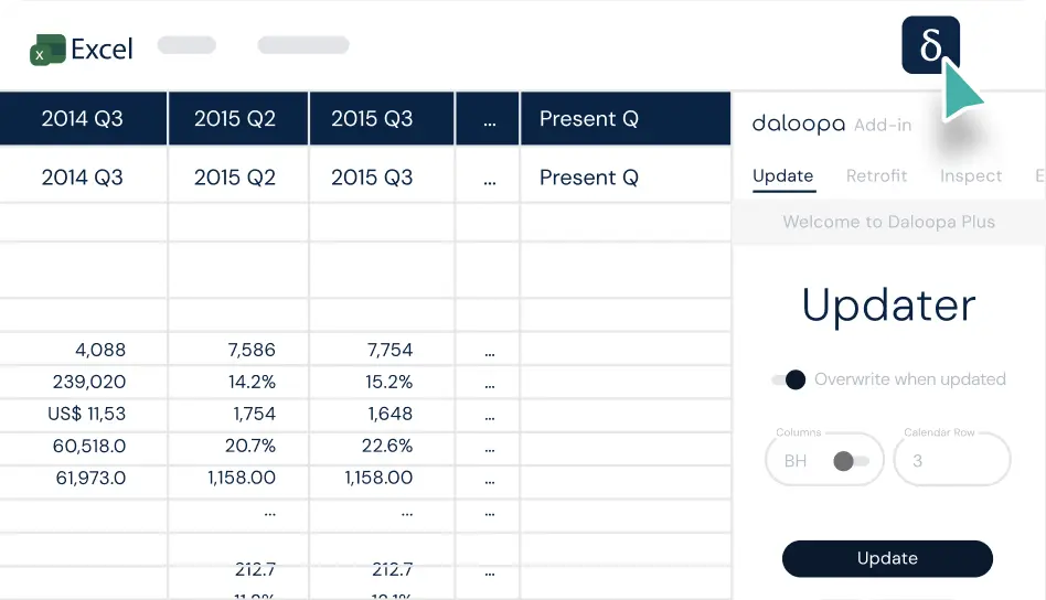 Daloopa Excel Add On